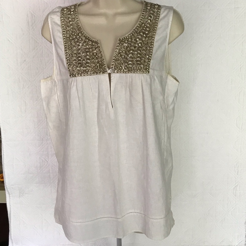 Graham & Spencer linen blend top medium